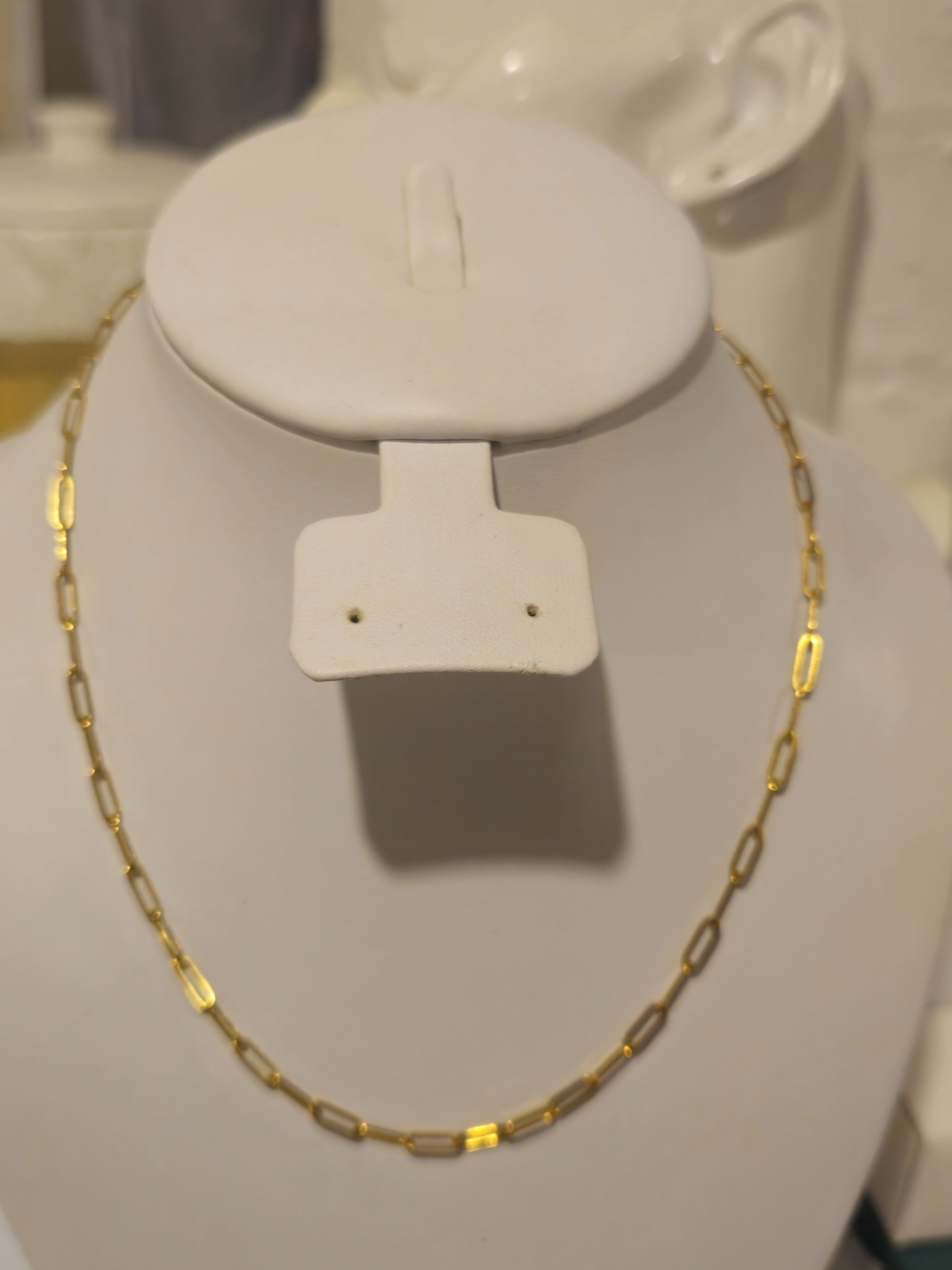 Gold Paperclip Chain Necklace - Elegant Womens Jewelry